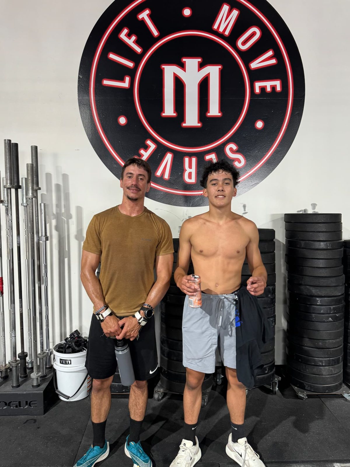 Two members after a workout
